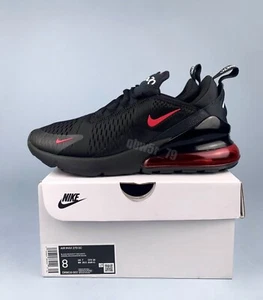 Nike Air Max 270 Black Red Half-Palm Casual Men's Shoes - Picture 1 of 7