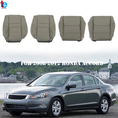 Seat Cover 2008-2012 For Honda Accord Front Left Right Bottom&Top Gray Leather - Image 1 of 4