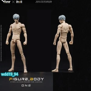 VTOYS X BMS 1:12 Muñeca Flexible Masculina 6" Figura de Acción Cuerpo Articulado Pálido y Cabeza Juguete - Imagen 1 de 12