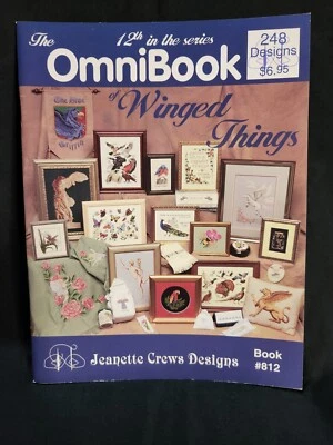 The Omnibook of Winged Things Cross Stitch  1996 Jeanette Crews Designs  - Image 1 of 4