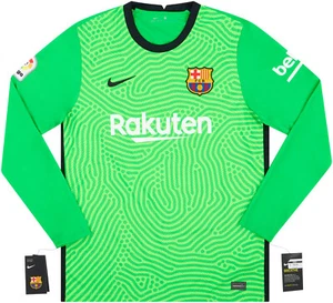 BARCELONA 2020/21 TORKEEPER HOME (2XL, XL, L,M) NIKE GRÜN LANGES SLVE FUSSBALLSHIRT - Bild 1 von 4