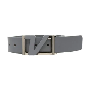Cinturón de cuero liso real italiano 100 % genuino Volvik, talla gratuita hasta 42" - gris - Imagen 1 de 3