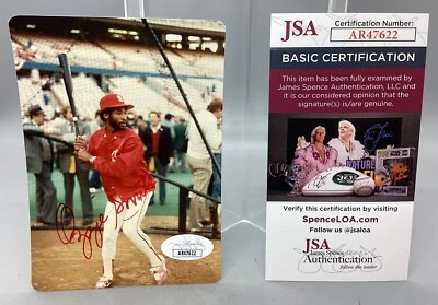 Ozzie Smith Autographed 5 3/4” X 3 1/2” Photograph - JSA Certified - Image 1 of 3