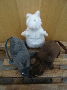 IKEA Stofftier Kuscheltier Gosig Mus Maus Mäuse Grau Weiß Braun Mäuse Plüschtier