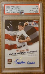 2015 Panini USA Baseball Signatures Auto /299 Triston Casas #6 PSA Pop 1-0Higher - Picture 1 of 3
