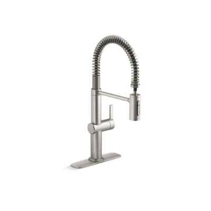 KOHLER Clarus Semi Professional Pull Down Sprayer Kitchen Faucet in Stainless - Picture 1 of 8