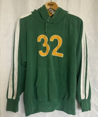 Vintage Route 66 Sweatshirt Hoodie Large #32 Green Cotton Blend Pullover Stripes - Image 1 of 4