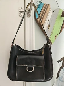 Vintage Mondani New York Shoulder Bag Black Front Pocket - Picture 1 of 7