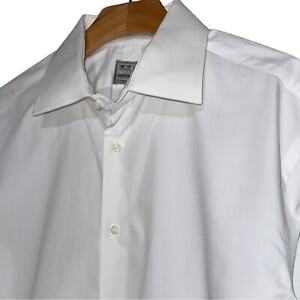 Ike Behar New York Men’s 16.5 34 35 White Cotton French Cuff Button Down Shirt