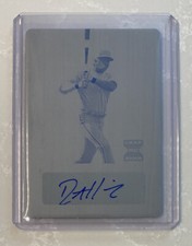 2022 Leaf Trinity Baseball Dustin Harris XRC Yellow Plate Auto 1/1 Rangers SSP