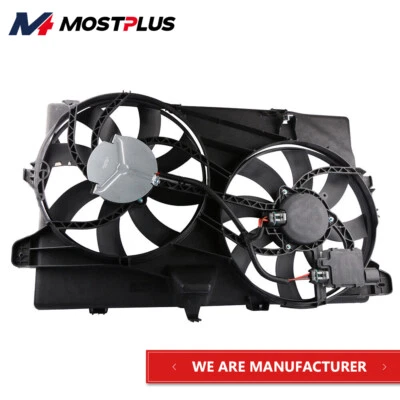 1PC Front Dual Radiator Cooling Fan Assembly For 2007-2015 Ford Edge Lincoln MK - Изображение 1 из 4