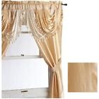 Regal Home Collections Amore 54 by 84In Window Set with Attached Valance Gold