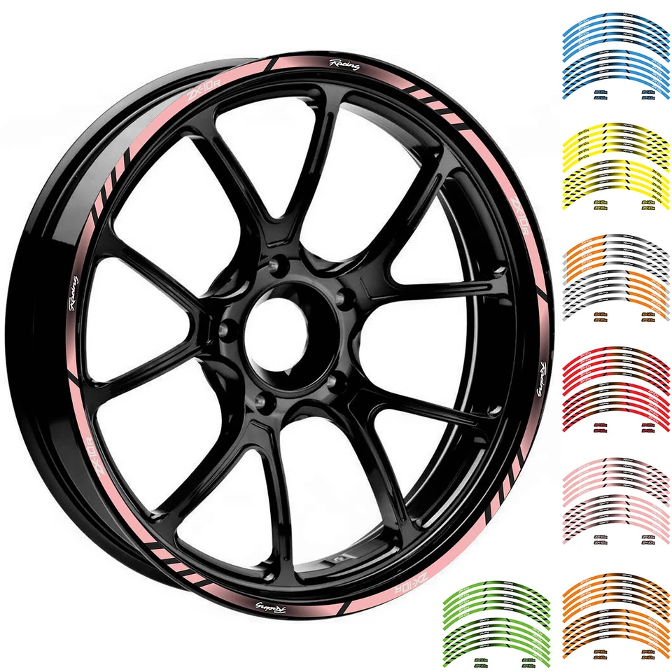 Cinta adhesiva de rayas para llantas de motocicleta 17" 18" ZX10R para Kawasaki ZX10R Foto 1 de 1