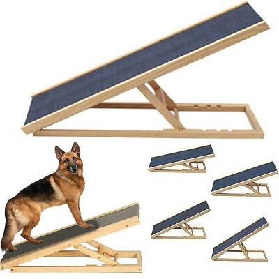 Portable Heavy Duty Pet Ramp For Dog Foldable Car Boot Travel Sofa Bed Stairs - Image 1 of 4