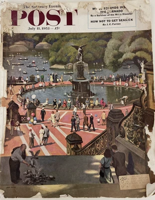 Saturday Evening Post July 11 1953 Vtg Magazine Stories Serials Advertising - Image 1 of 4