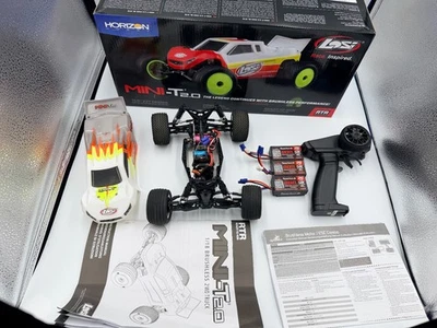 Losi Mini-T 2.0 Brushless 2WD RTR 1/18 Scale Truck w/ 3x 2S LiPo Batteries - Image 1 of 4