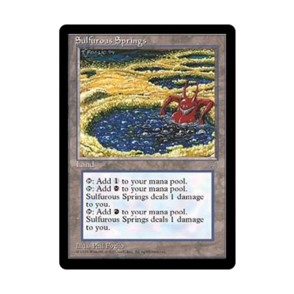 WOTC MtG Ice Age Sulfurous Springs (R) Fair - Image 1 of 1