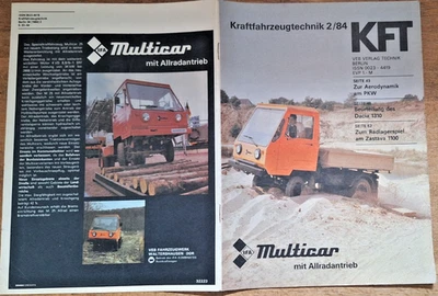 KFT 02/84 IFA Multicar mit Allradantrieb Typblatt Citroen BX 16 RS - Bild 1 von 4