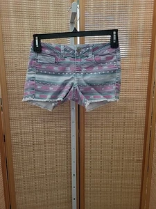 American Eagle Jeansshorts Damen Größe 2 Mehrfarbig Taschen Stretch Denim Reißverschluss - Bild 1 von 12