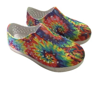 Zapatillas deportivas sin cordones Rainbow Tie Dye para niños pequeños talla 11 Foto 1 de 3