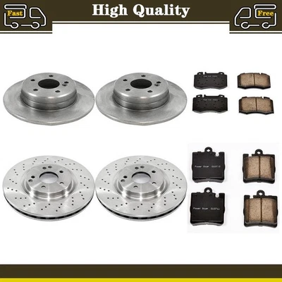 Juego de 6 rotores de disco de pastillas de freno para Mercedes-Benz SLK350 3,5 L_ Foto 1 de 4