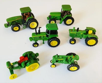 1/64 Ertl John Deere Granja Juguete Lote De 6 Tractores A Través De Los Años De Colección Moderno Foto 1 de 4
