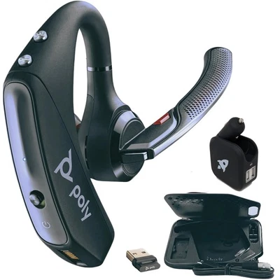 Plantronics Poly Voyager 5200 UC Bluetooth Headset Bundle - for Smartphones, ... - Image 1 of 4