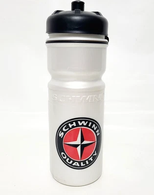 Vintage Schwinn Quality Biking Water Bottle Silver 90s made in the USA insulated - Image 1 of 4