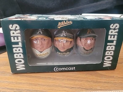 Oakland Athletics Tim Hudson Mark Mulder Barry Zito Wobblers Not Bobbleheads  - Image 1 of 4