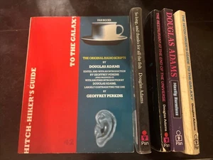 Douglas Adams Pan Paperbacks Lot x5 Hitchhiker’s Guide Series 1979–1993 VGC - Picture 1 of 23