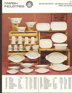 1981 VINTAGE AD SHEET #925 - MARSH INDUSTRIES - MILK GLASS - KITCHENWARE - Imagen 1 de 1