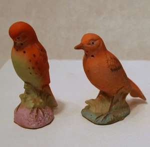 Pair Vintage Ceramic Red Bird Pigeon Dove Salt & Pepper Shakers 0011010 - Picture 1 of 8
