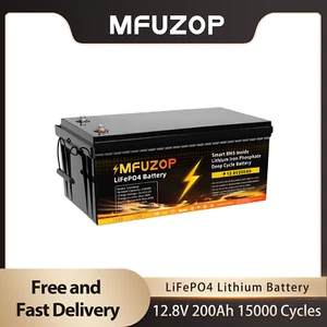 12V 200Ah LiFePO4 Lithium Battery 15000 Deep Cycles Solar 10-Year Lifetime RV - Picture 1 of 9