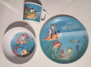 Piatto vintage Disney Sirenetta piatto ciotola cereali tazza design Zak plastica - Foto 1 di 6
