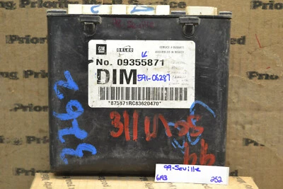 Cadillac Seville 1998 módulo de control de carrocería BCM 09355871 unidad 252-6a3 Foto 1 de 4