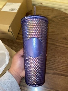 2021 Walt Disney World 50th Anniversary Studded Blue Starbucks Tumbler Cup NEW - Picture 1 of 3