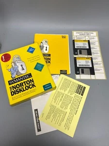 SYMANTEC NORTON DISKLOCK VERSION 3.5 WINDOWS/DOS BOXED SEALED ( 1994 software ) - Picture 1 of 5