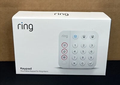 Ring Alarm Keypad (2nd Gen) with Adapter - White - New - Fast free shipping - Image 1 of 4