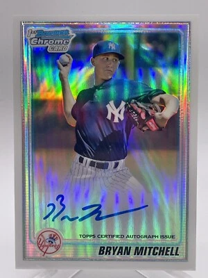 Bryan Mitchell 2010 Bowman Chrome Refractor #BCP118 Autograph /500 Auto - Image 1 of 2