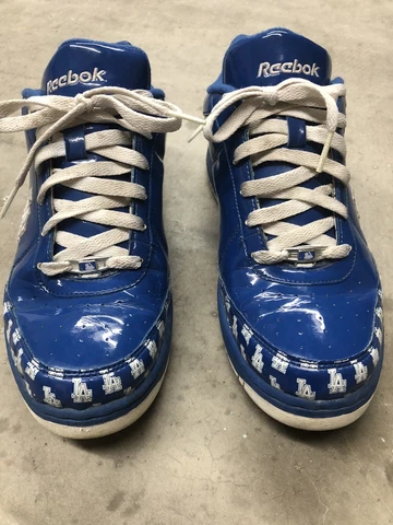 LA Dodgers Reebok Shoes MLB Sneakers Men’s Size 6 Blue Cover