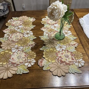 NEW Pier Tropical Hacienda beaded Table Runner centerpiece 13"x36" floral - Picture 1 of 8