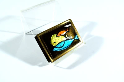 Messing GLANZEMAIL Zündholzhalter ° 60s Streichholzhalter ° Bunge Perli Stil - Bild 1 von 4