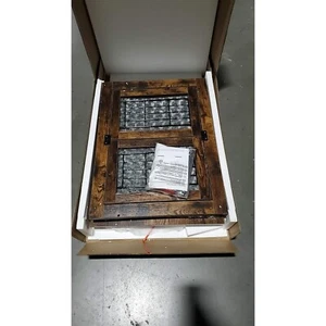 Mueble de jaula para perros de 27,1"" de segunda mano 2 puertas con ruedas de cojín marrón - Imagen 1 de 10