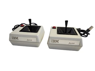 Vintage IBM PCjr Joystick Computer Gaming Controller  2 Button 8 Pin Connector - Image 1 of 4