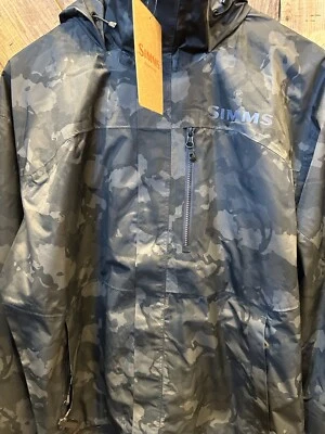 NWTS-2024-Simms Challenger Fishing Jacket - Regiment Camo Dark Carbon XLarge - Image 1 of 2