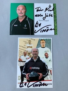 HORST KÖPPEL DFB Borussia Mönchengladbach signed 2 Autogrammkarten 10x15 - Bild 1 von 1