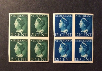 BroadviewStamps Netherlands #216 & #219 imperf blocks.  MNH VF. - Image 1 of 2