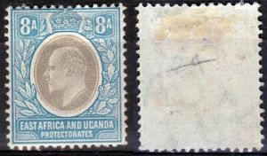 East Africa & Uganda Protectorates 1904 8A Edward VII Grey-Pale blue Sc-24a MLH - Picture 1 of 1