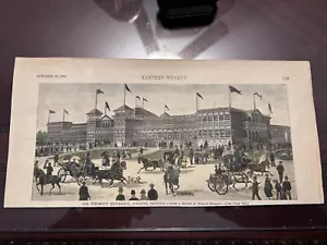 Atlanta 1887 Piedmont Exposition Colorized Harper’s Weekly Illustration 11x5” - Picture 1 of 5