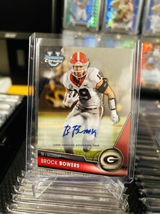 BROCK BOWERS 2023 Bowman Chrome University Rookie Auto #50 RC Georgia
